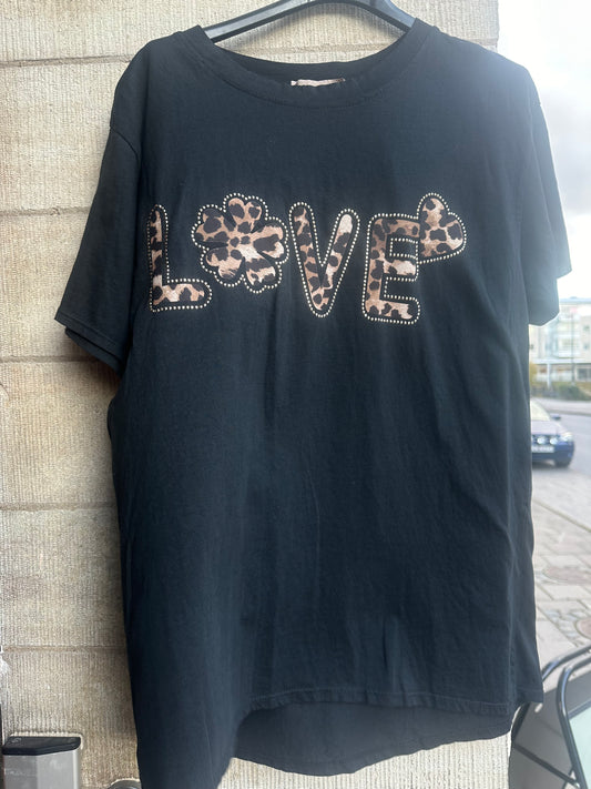 T-shirt LOVE och leo - svart