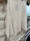 Stickad oversizetröja - beige